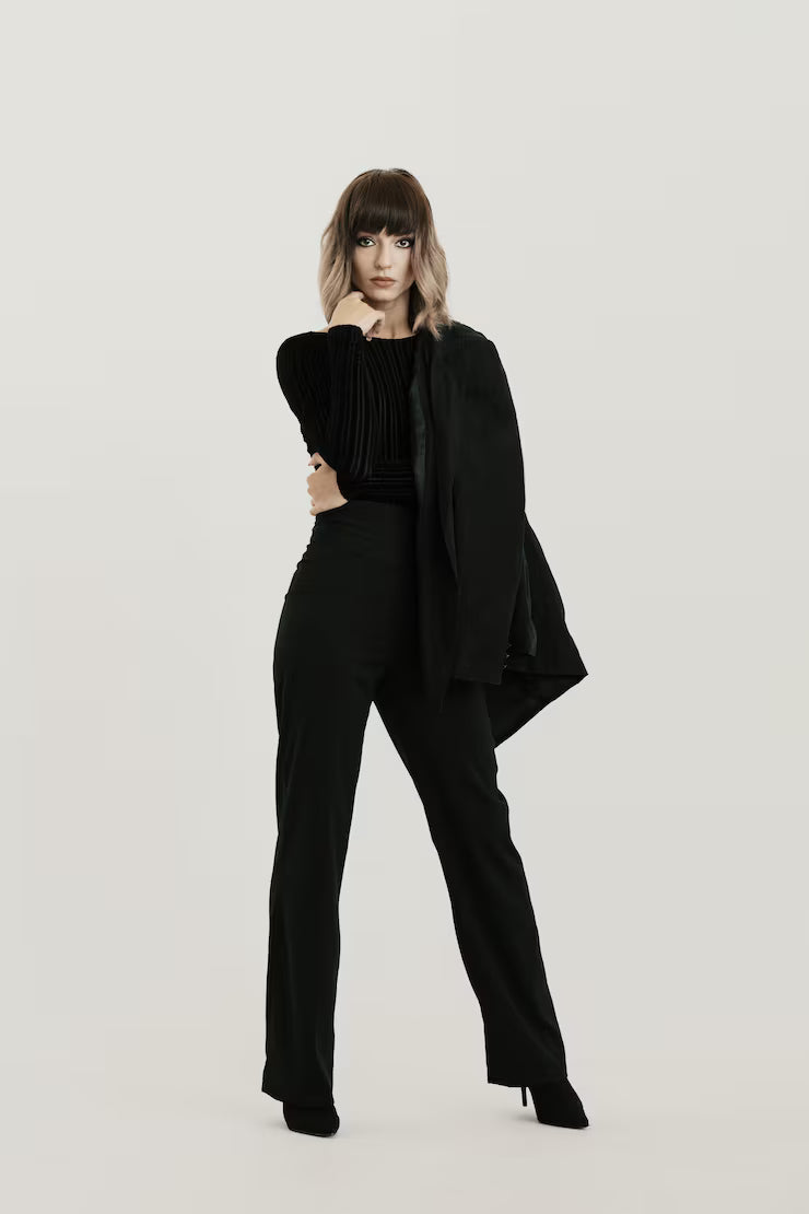 Pleated Chiffon Dress